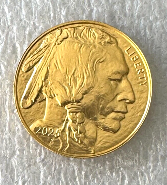 1 Gold 2025 American buffalo 1 Troy oz .9999 Fine Gold $50 US Mint BU Coin